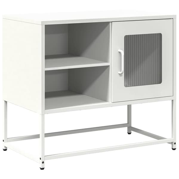 vidaXL TV-skåp vit 68x39x60,5 cm stål