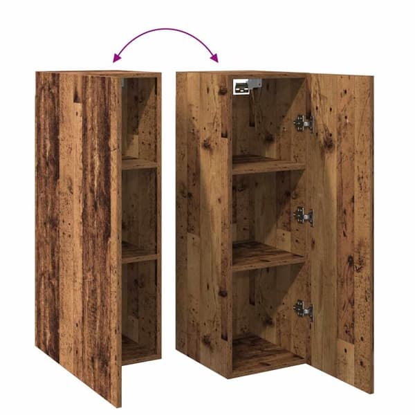 vidaXL TV-benk gammelt tre 30,5x30x90 cm konstruert tre