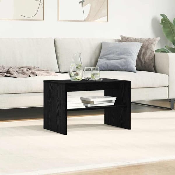 vidaXL TV-benk svart eik 60x40x40 cm konstruert tre
