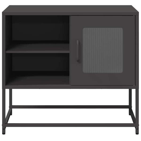 vidaXL TV-benk svart 68x39x60,5 cm stål