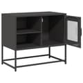 Miniatyrbilde 7 av 11: vidaXL TV-benk svart 68x39x60,5 cm stål