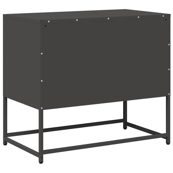 vidaXL TV-benk svart 68x39x60,5 cm stål