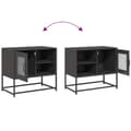 Miniatyrbilde 11 av 11: vidaXL TV-benk svart 68x39x60,5 cm stål