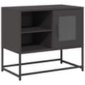 Miniatyrbilde 1 av 11: vidaXL TV-benk svart 68x39x60,5 cm stål