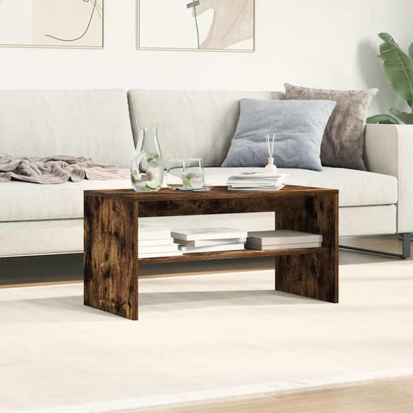 vidaXL TV-benk røkt eik 80x40x40 cm konstruert tre