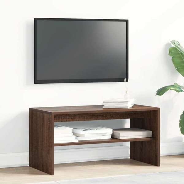 vidaXL tv-bord 80x40x40 cm konstrueret træ brun egetræsfarve