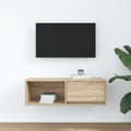 Pikkukuva 4 / 11: vidaXL TV-taso Sonoma-tammi 80x31x25,5 cm tekninen puu