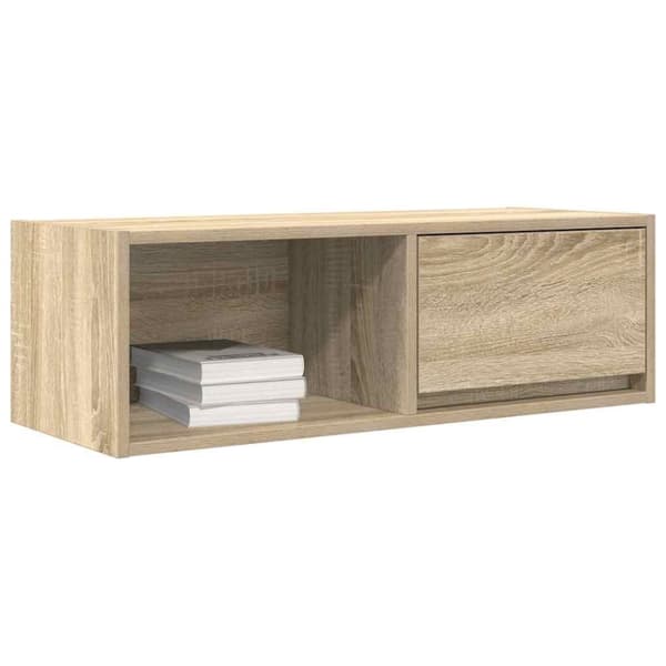 vidaXL TV-taso Sonoma-tammi 80x31x25,5 cm tekninen puu