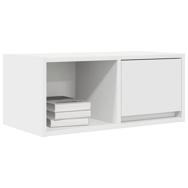 vidaXL TV-benker 2 stk hvit 60x31x25,5 cm konstruert tre