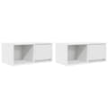 Miniatyrbilde 1 av 11: vidaXL TV-benker 2 stk hvit 60x31x25,5 cm konstruert tre