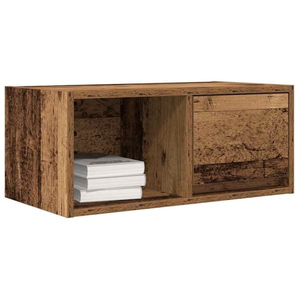 vidaXL TV-bänkar 2 st gammalt trä 60x31x25,5 cm konstruerat trä