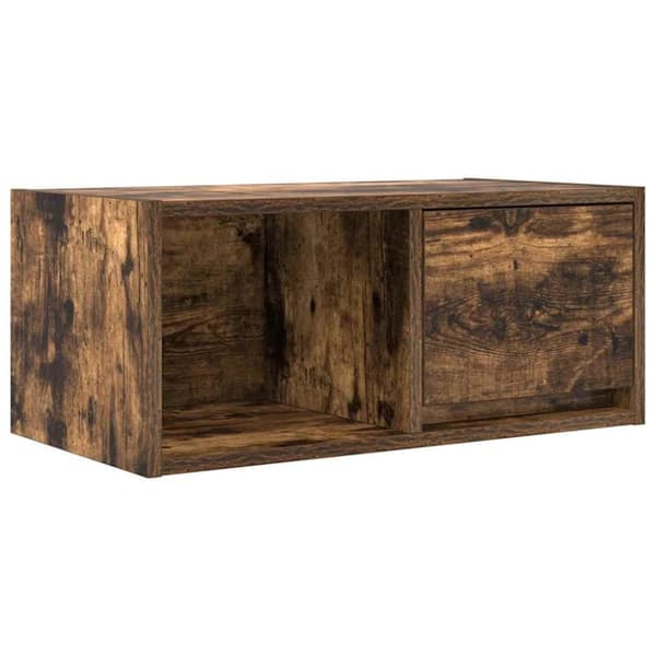 vidaXL tv-bord 60x31x25,5 cm konstrueret træ røget egetræsfarve