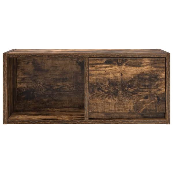 vidaXL tv-bord 60x31x25,5 cm konstrueret træ røget egetræsfarve