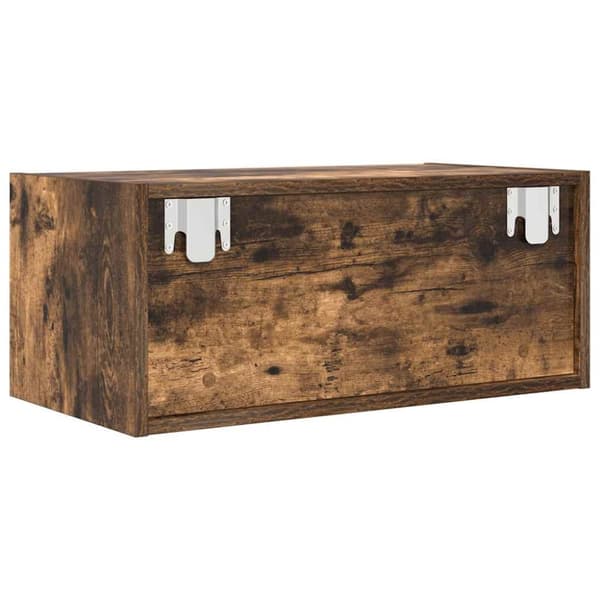 vidaXL tv-bord 60x31x25,5 cm konstrueret træ røget egetræsfarve