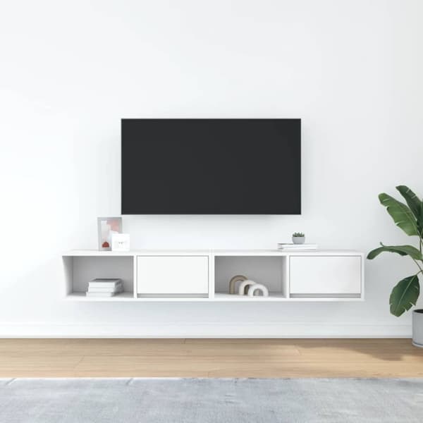 vidaXL tv-borde 2 stk. 80x31x25,5 cm konstrueret træ hvid