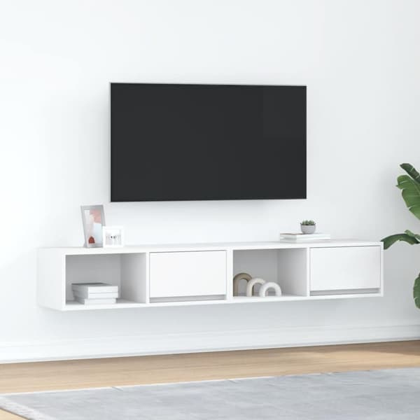vidaXL tv-borde 2 stk. 80x31x25,5 cm konstrueret træ hvid