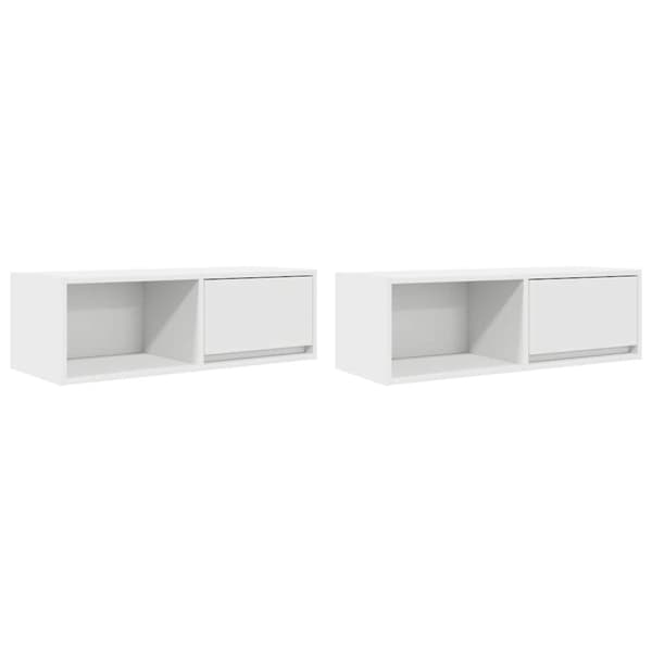 vidaXL tv-borde 2 stk. 80x31x25,5 cm konstrueret træ hvid