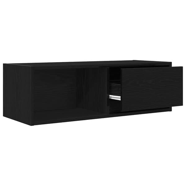 vidaXL TV-benk svart eik 80x31x25,5 cm konstruert tre