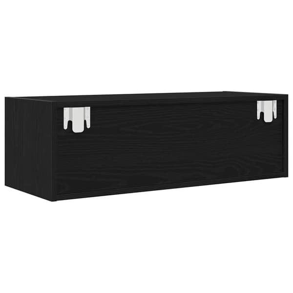 vidaXL TV-benk svart eik 80x31x25,5 cm konstruert tre