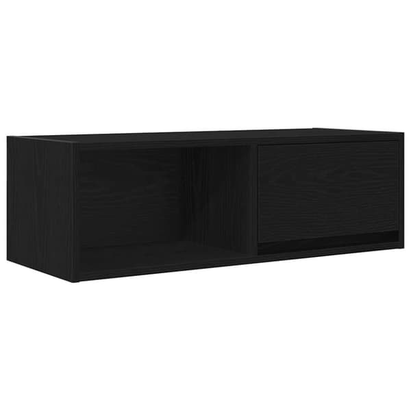 vidaXL TV-benk svart eik 80x31x25,5 cm konstruert tre