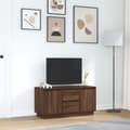 Miniatyrbilde 5 av 11: vidaXL TV-benk med LED-lys brun eik 100x41x50 cm
