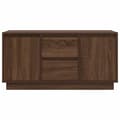 Miniatyrbilde 8 av 11: vidaXL TV-benk med LED-lys brun eik 100x41x50 cm
