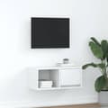 Miniatyrbild 2 av 11: vidaXL TV-bänk vit 60x31x25,5 cm konstruerat trä