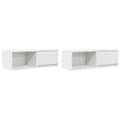 Miniatyrbilde 3 av 11: vidaXL TV-benker 2 stk hvit 80x31x25,5 cm konstruert tre