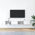 Miniatyrbilde 4 av 11: vidaXL TV-benker 2 stk hvit 80x31x25,5 cm konstruert tre