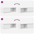 Miniatyrbilde 11 av 11: vidaXL TV-benker 2 stk hvit 80x31x25,5 cm konstruert tre