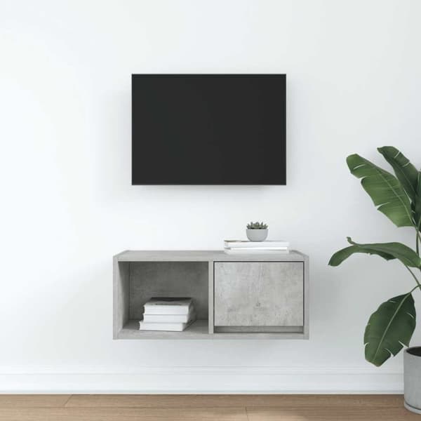 vidaXL TV-bänk betonggrå 60x31x25,5 cm konstruerat trä