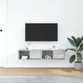 Miniatyrbilde 4 av 11: vidaXL TV-benker 2 stk grå sonoma 60x31x25,5 cm konstruert tre