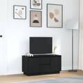 Miniatyrbild 5 av 11: vidaXL TV-bänk med LED-lampor svart ek 100x41x50 cm