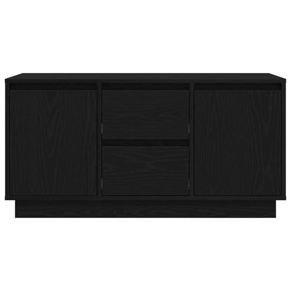 vidaXL TV-bänk med LED-lampor svart ek 100x41x50 cm
