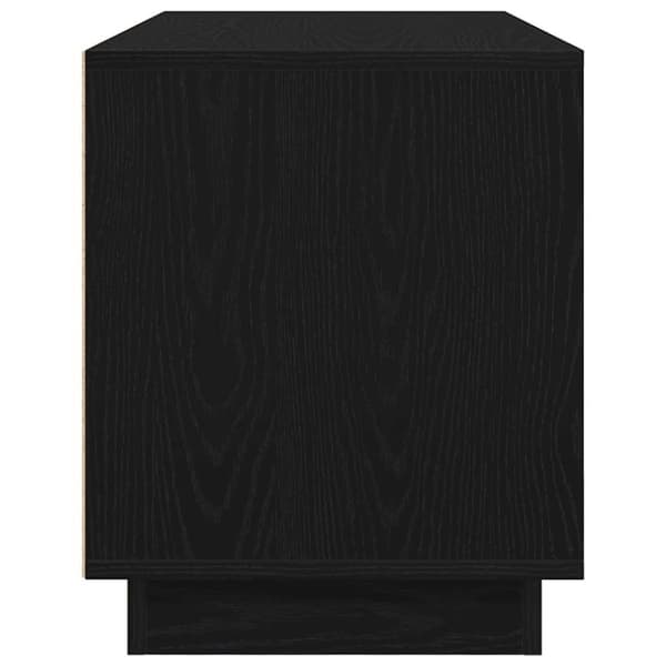 vidaXL TV-bänk med LED-lampor svart ek 100x41x50 cm