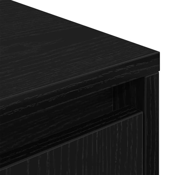 vidaXL TV-bänk med LED-lampor svart ek 100x41x50 cm