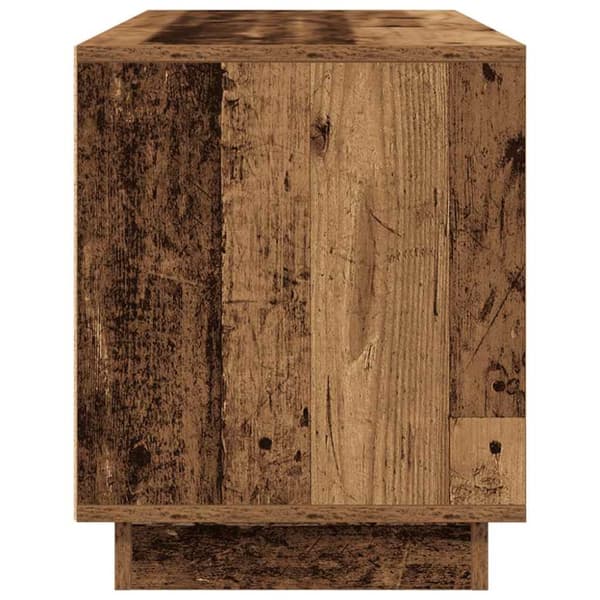 vidaXL TV-benk med LED-lys gammelt tre 100x41x50 cm