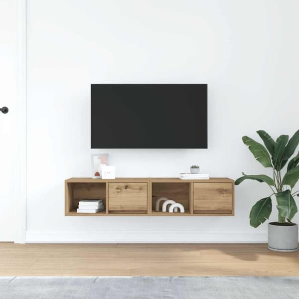 vidaXL TV-benker 2 stk artisan eik 60x31x25,5 cm konstruert tre