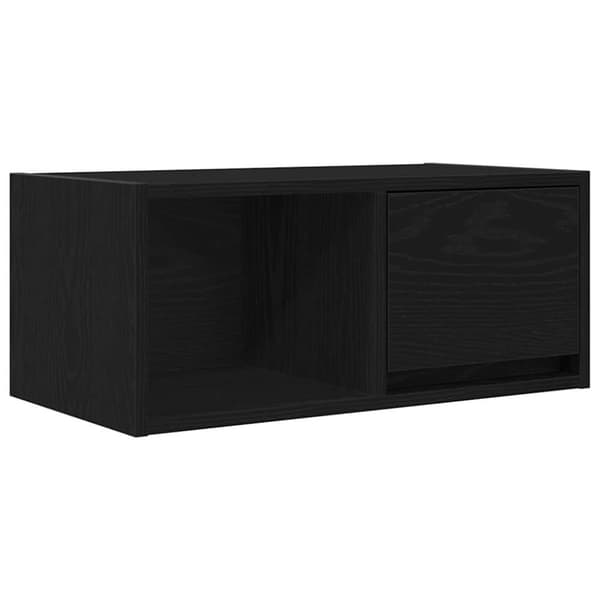 vidaXL TV-bänk svart ek 60x31x25,5 cm konstruerat trä
