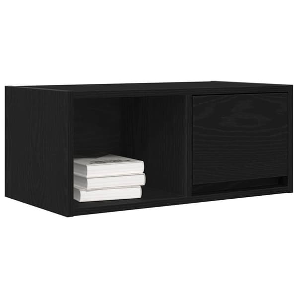 vidaXL TV-bänk svart ek 60x31x25,5 cm konstruerat trä