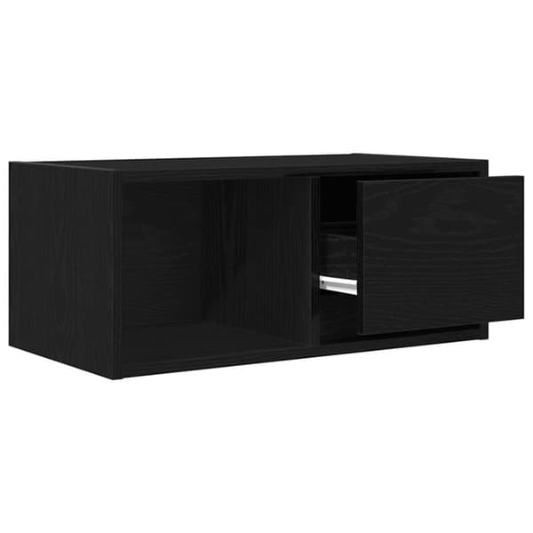 vidaXL TV-bänk svart ek 60x31x25,5 cm konstruerat trä