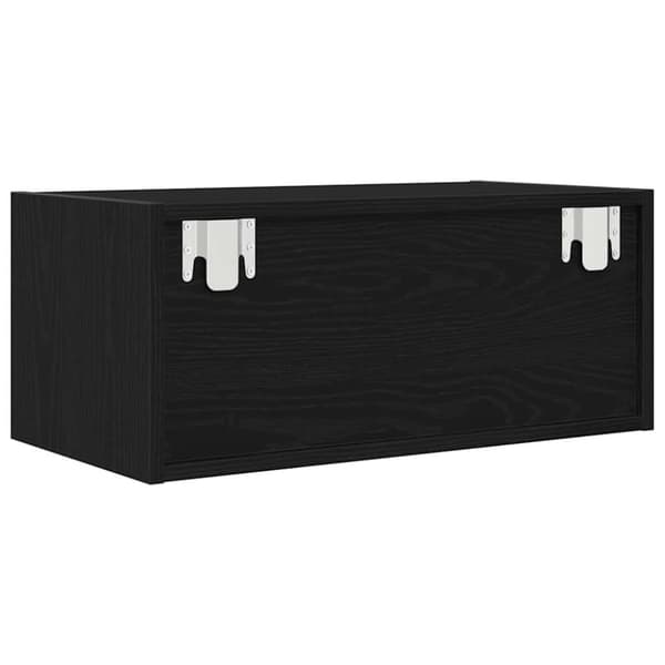 vidaXL TV-bänk svart ek 60x31x25,5 cm konstruerat trä