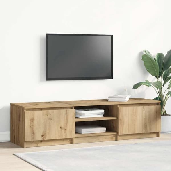 vidaXL Tv-bänk artisan ek 140x40x36 cm konstruerat trä