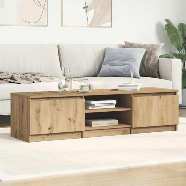 vidaXL Tv-bänk artisan ek 140x40x36 cm konstruerat trä