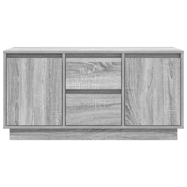 vidaXL TV-bänk med LED-lampor grå sonoma 100x41x50 cm