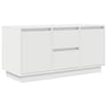 Miniatyrbild 4 av 11: vidaXL TV-bänk med LED-lampor vit 100x41x50 cm