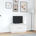 Miniatyrbild 5 av 11: vidaXL TV-bänk med LED-lampor vit 100x41x50 cm