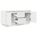 Miniatyrbild 7 av 11: vidaXL TV-bänk med LED-lampor vit 100x41x50 cm