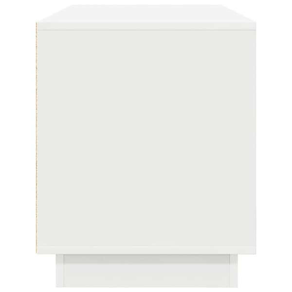 vidaXL TV-bänk med LED-lampor vit 100x41x50 cm