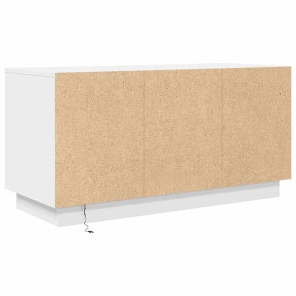 vidaXL TV-bänk med LED-lampor vit 100x41x50 cm